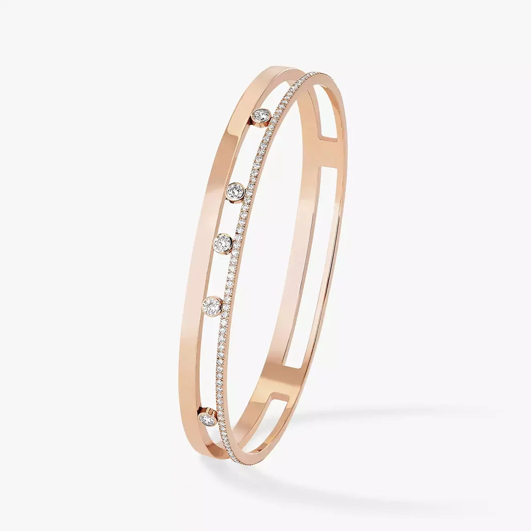 Gold Diamond Bangle Bracelet for Women