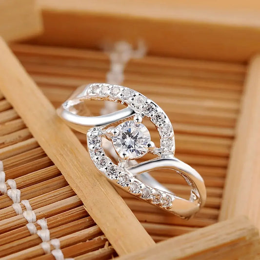 Silver Zircon Ring for Women
