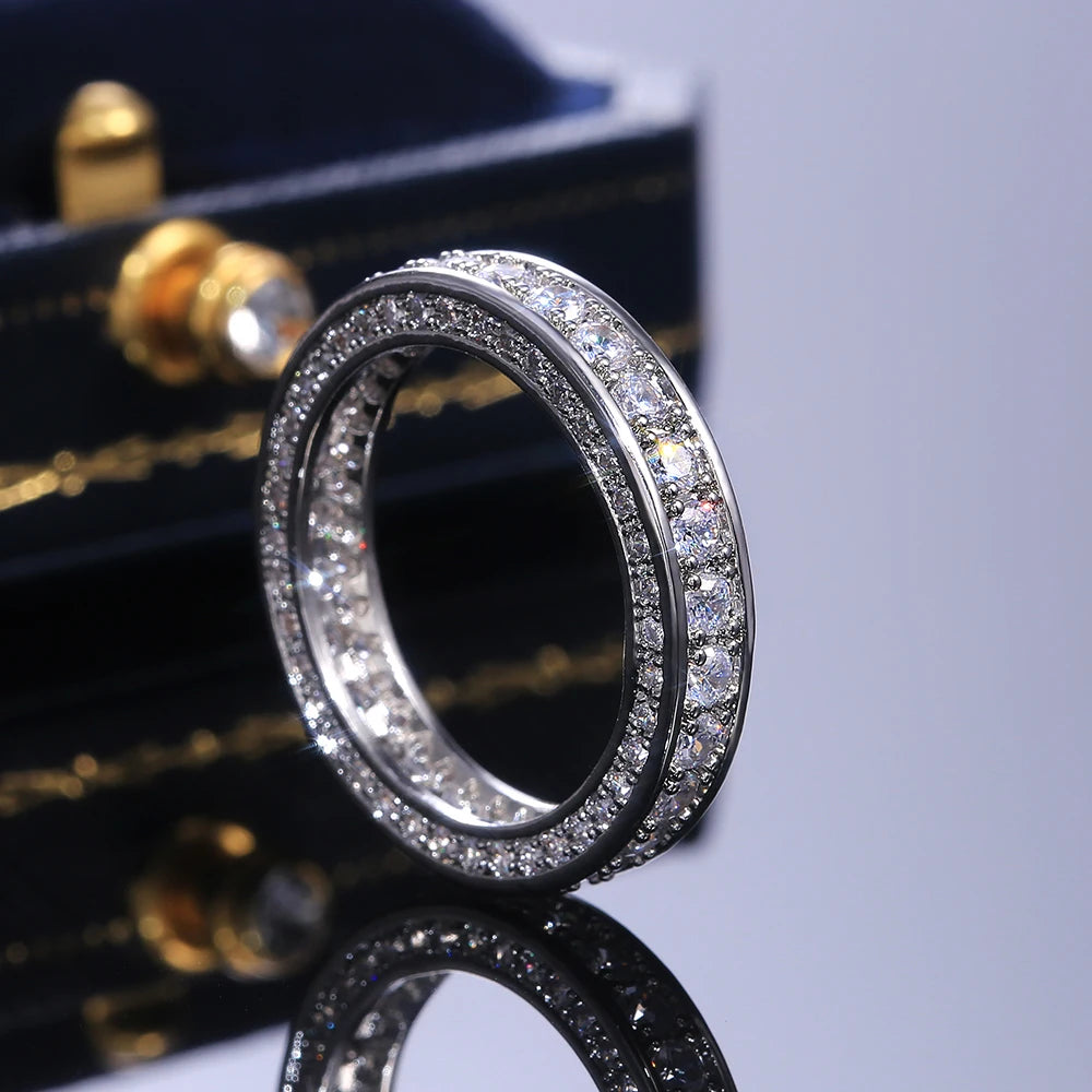 Silver Diamond Engagement/Wedding Ring for Women