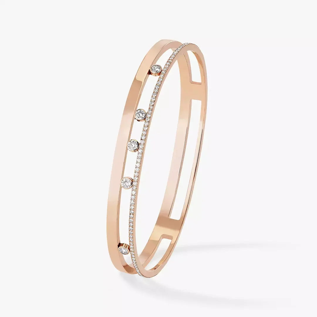 Gold Diamond Bangle Bracelet for Women