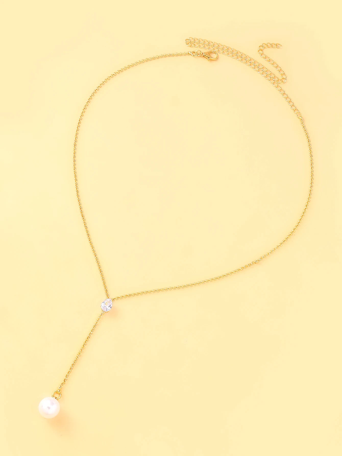 Hanging Pearl Diamond Necklace for Women