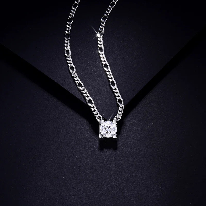 2 Carat Moissanite Diamond Pendant Necklace for Women